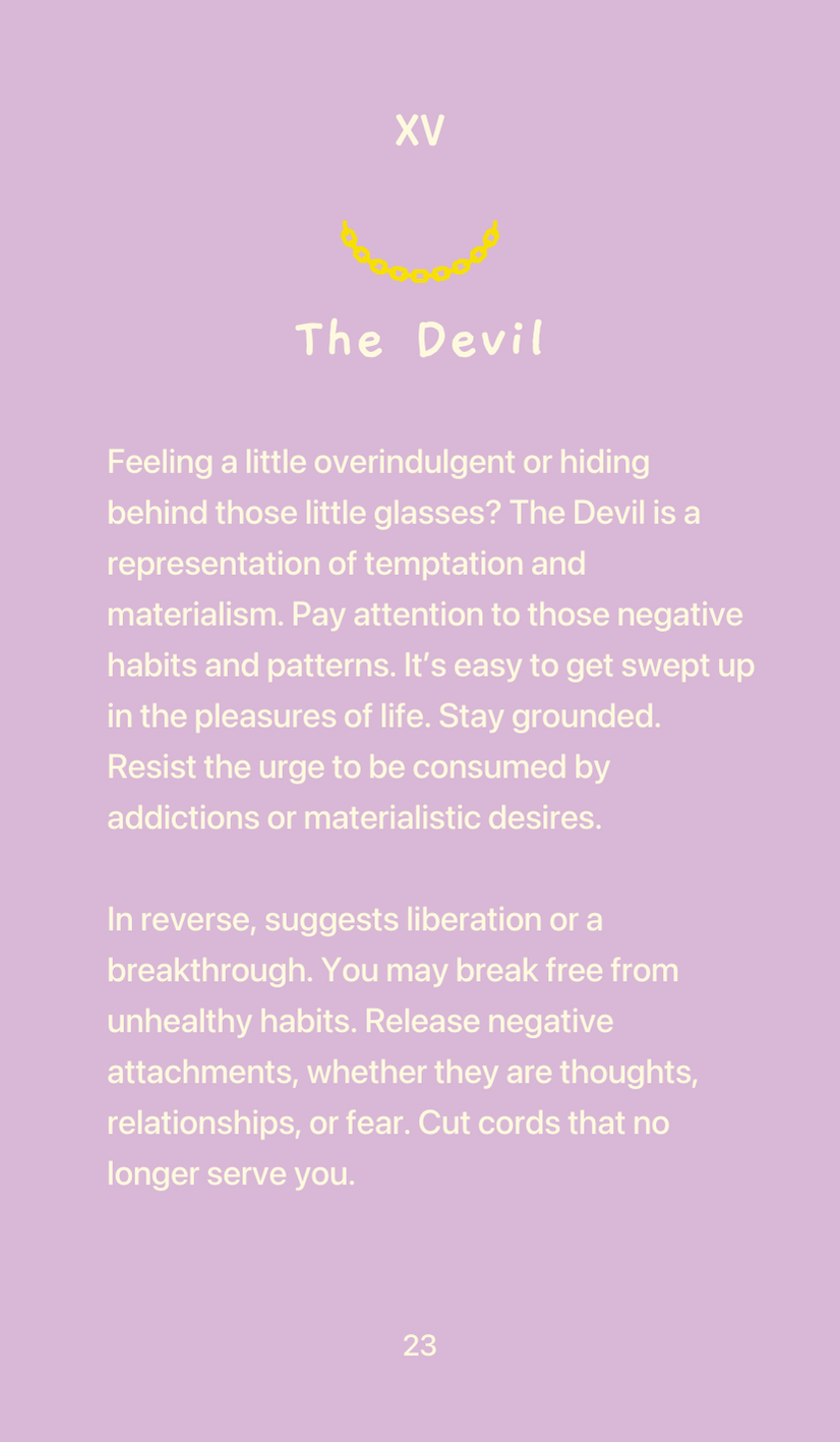 the devil tarot meaning from alpaca guidebook